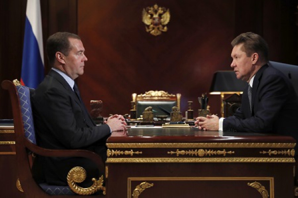Состоялась рабочая встреча Дмитрия Медведева и Алексея Миллера